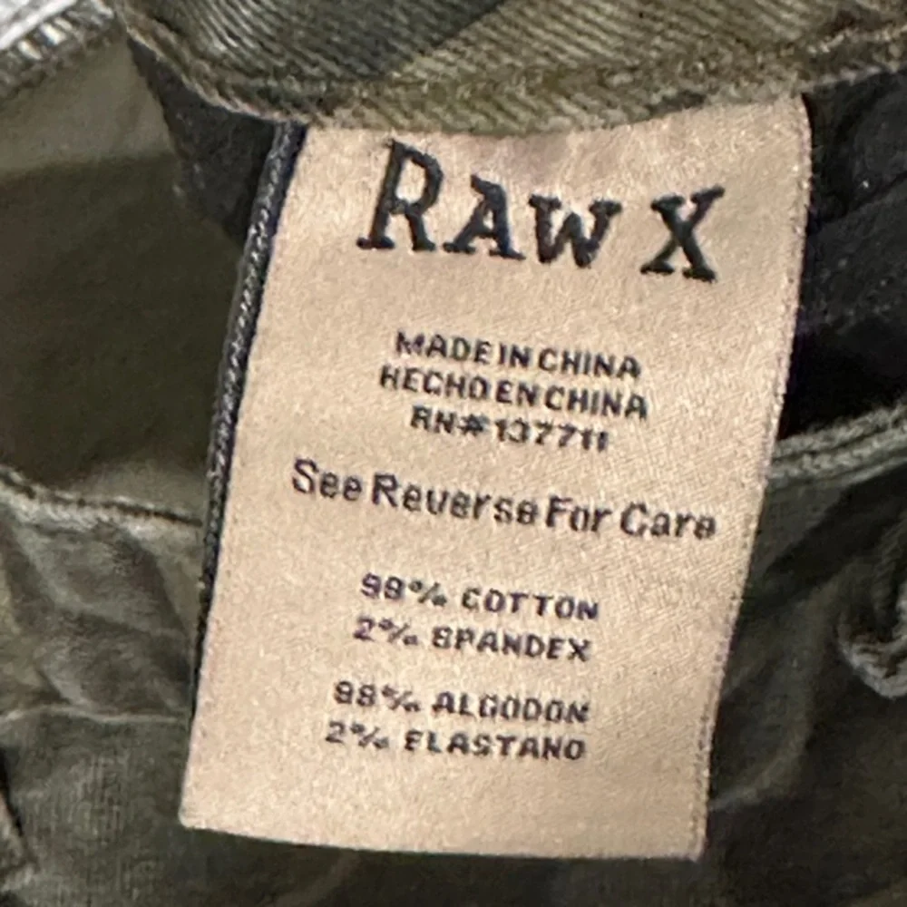 Raw X‎ Mens Jeans Biker Moto Multicolor Camouflage Stretch Pocket Denim 42x 30
